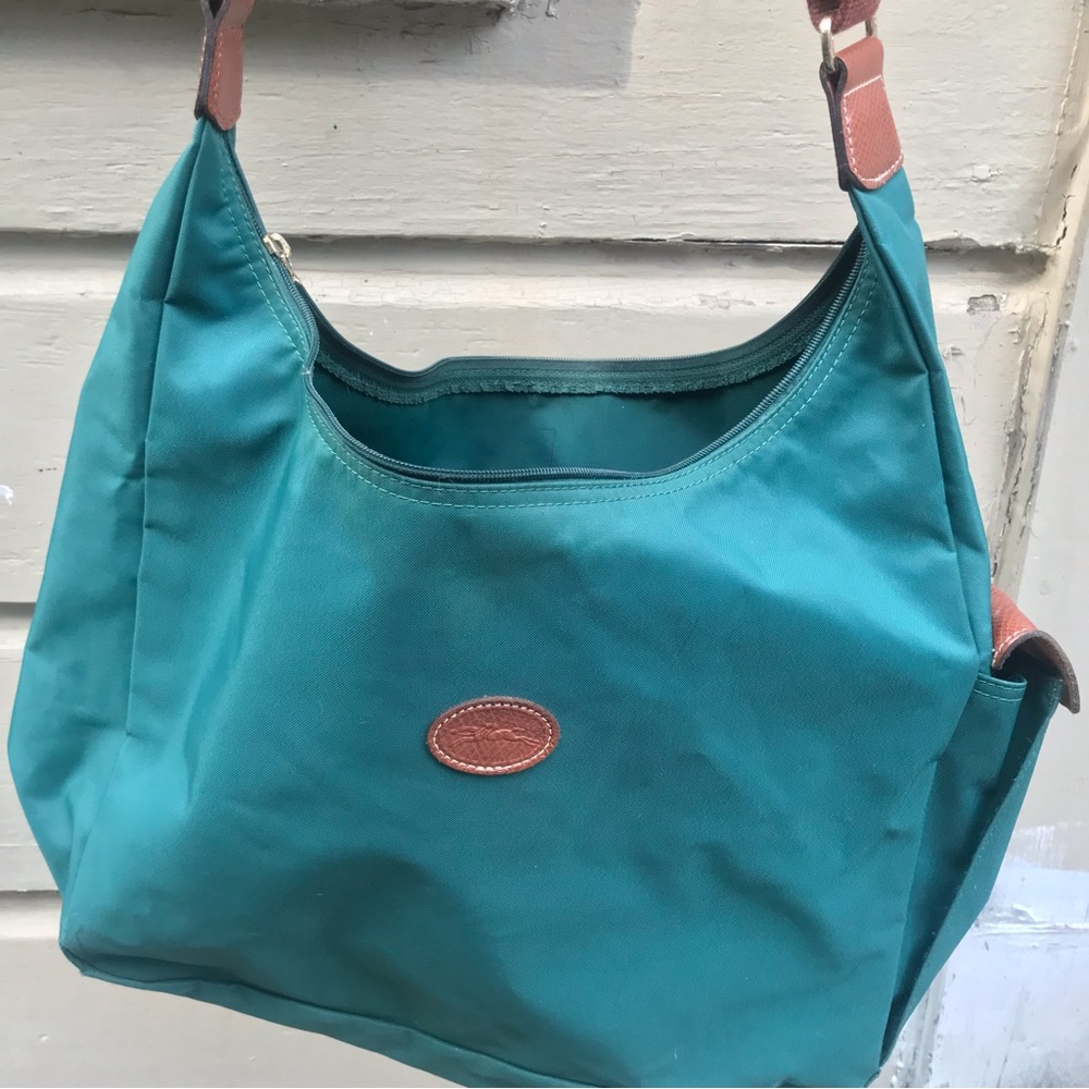 Large nylon Longchamp crossbody purse limited edition 13x10x4